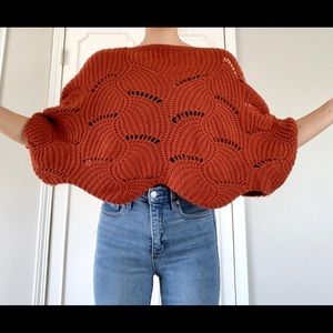 ELODIE Cropped Croche Sweater